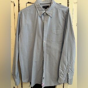 Daniel Cremieux Blue and White Gingham Casual Shirt